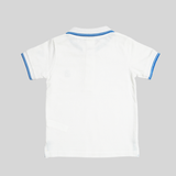 Baby Boys Collar Neck Half Sleeve White Polo T-Shirt