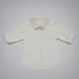 Baby Boys Collar Neck Roll Up Sleeve Shirt with Bow Tie, Waist Coat And Pant Set(4pcs pack)