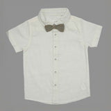 Baby Boys Waist Coat,Shirt With Bow Tie And Shorts(4pcs Set)
