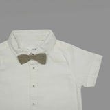 Baby Boys Waist Coat,Shirt With Bow Tie And Shorts(4pcs Set)