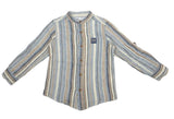 Kids Boys Grandad Collar Striped Shirt