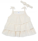 Baby Girls Sleeveless Spaghetti Tank Top with Headband