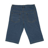 Kid Boys Knitted Denim Blue Bermuda