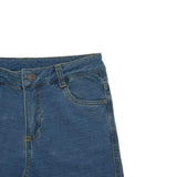 Kid Boys Knitted Denim Blue Bermuda