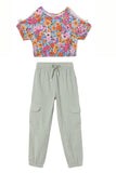 Kid Girls Cargo Jogger Pant