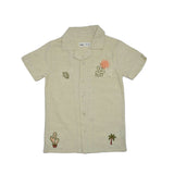 Kid Boys Safari Collar Neck Half Sleeve Shirt With Bermuda(2Pcs set)