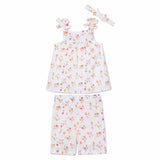 Baby Girls Set Spaghetti Tank Top with Shorts and Head Band