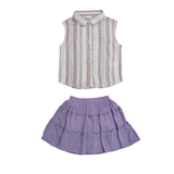 Baby Girls Layered Lavender Skirt