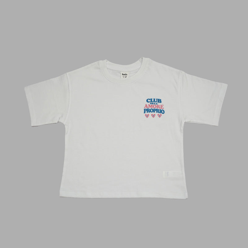 Kids Girls Drop Shoulder White T-Shirt