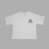 Kids Girls Drop Shoulder White T-Shirt