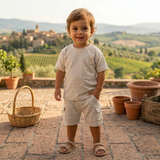 Baby Boys Drop Shoulder T-Shirt With Cargo Shorts(2pcs set)