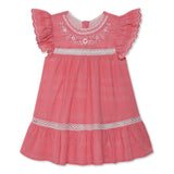 Girls Round Neck Butterfly Sleeve Dress