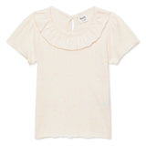 Baby Girls Frill Neck Half Sleeve Top