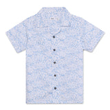 Kid Boys Safari Collar Neck Half Sleeve Printed Shirt