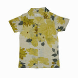 Kid Boys Safari Collar Neck Half Sleeve Printed Shirt
