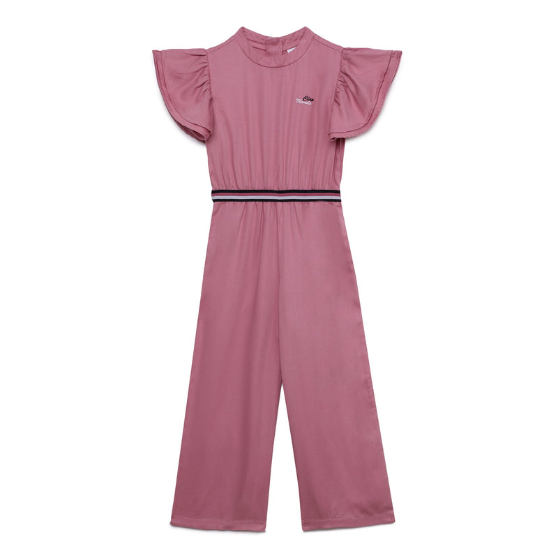 Kid Girls Butterfly Sleeve Jumpsuit