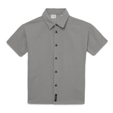 Kid Boys Collar Neck Half Sleeve Off Shoulder Shirt