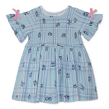 Baby Girls Round Neck with Flutter Sleeve Dress