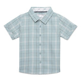 Baby Boys Collar Neck Half Sleeve Checks Shirt