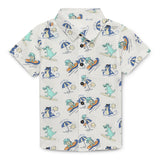 Baby Boys Collar Neck Half Sleeve Printed Shirt