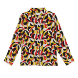 Kids Boys Collar Neck Roll Up Sleeve Printed Viscose Shirt