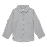 Baby Boys Collar Neck Roll Up Sleeve Shirt