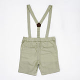 Baby Boys Shirt With Suspender Shorts and Bow Tie(3pcs set)