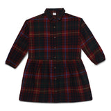 Kid Girls Collar Neck Checked Dress