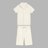 Kid Boys Safari Collar Neck Half Sleeve Shirt With Shorts(2pcs CO-ORD Set)