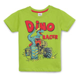Baby Boys Round Neck Half Sleeve Green Graphic Printed T-Shirt