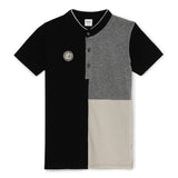 Kid Boys Grandad Neck Half Sleeve T-Shirt