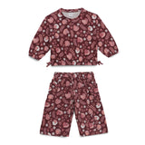 Girls Long Sleeve Top With Ankle Trousers (2pcs Set)