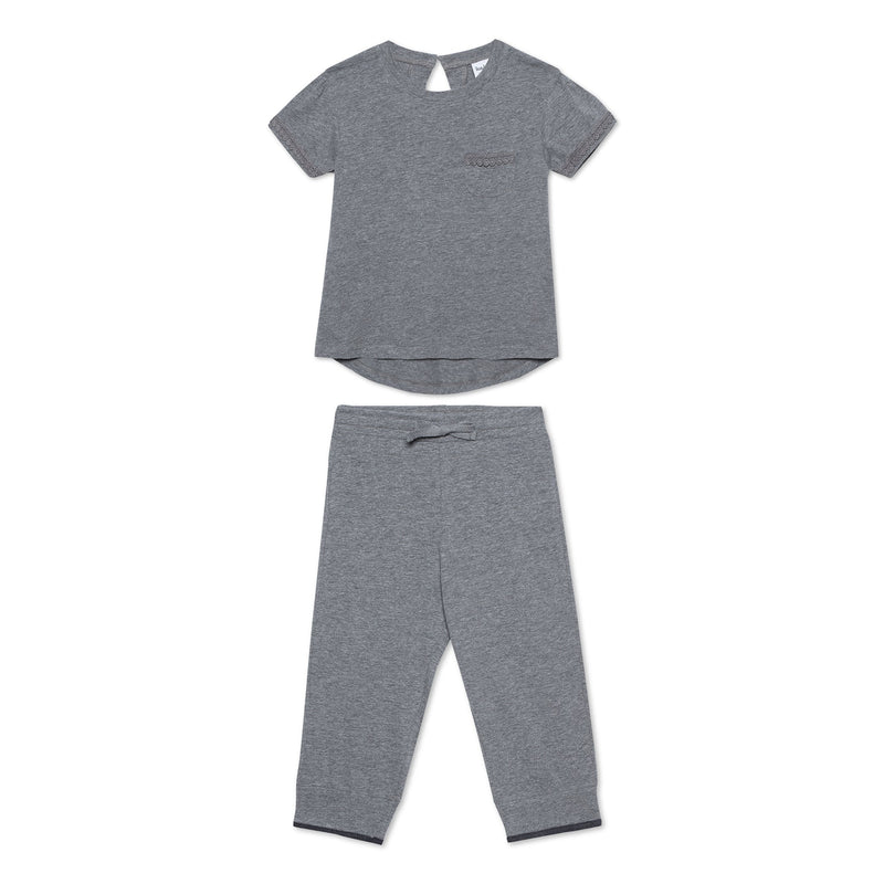 Kid Girls T-Shirt & 3/4th Jogger Pant(2pcs Set)