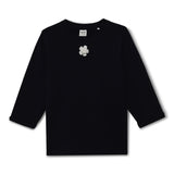 Kid Girls Round Neck Navy Top