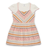 Baby Girls 2Pcs Set Sleeveless Spaghetti Dress with Inner T-Shirt