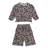 Girls Long Sleeve Top With Ankle Trousers (2pcs Set)