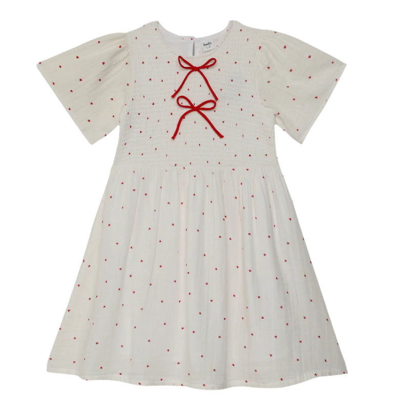 Kid Girls Puffed Short Sleeve Dress