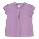 Baby Girls Round Neck Puff Sleeve Top