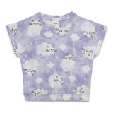 Baby Girls Kimono sleeve Cropped Top With Full Pant (2pcs Set)