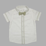 Baby Boys Shirt With Suspender Shorts and Bow Tie(3pcs set)