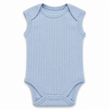 Baby Essential sleeveless blue bodysuit