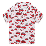 Baby Boys Safari Collar Neck Half Sleeve Printed Muslin Shirt