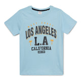 Kid Boys Round Neck Blue Graphic Printed T-Shirt