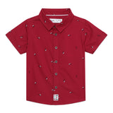 Baby Boys Collar Neck Half Sleeve Printed Shirt