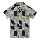 Kid Boys Safari Collar Neck Half Sleeve Shirt