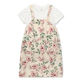 Kid Girls Pinafore Dress With Inner T-Shirt(2pcs set)
