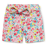 Baby Girls Self Tie Up Waist Printed Shorts