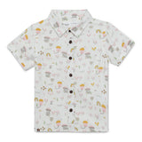 Baby Boys Collar Neck Half Sleeve Printed Shirt