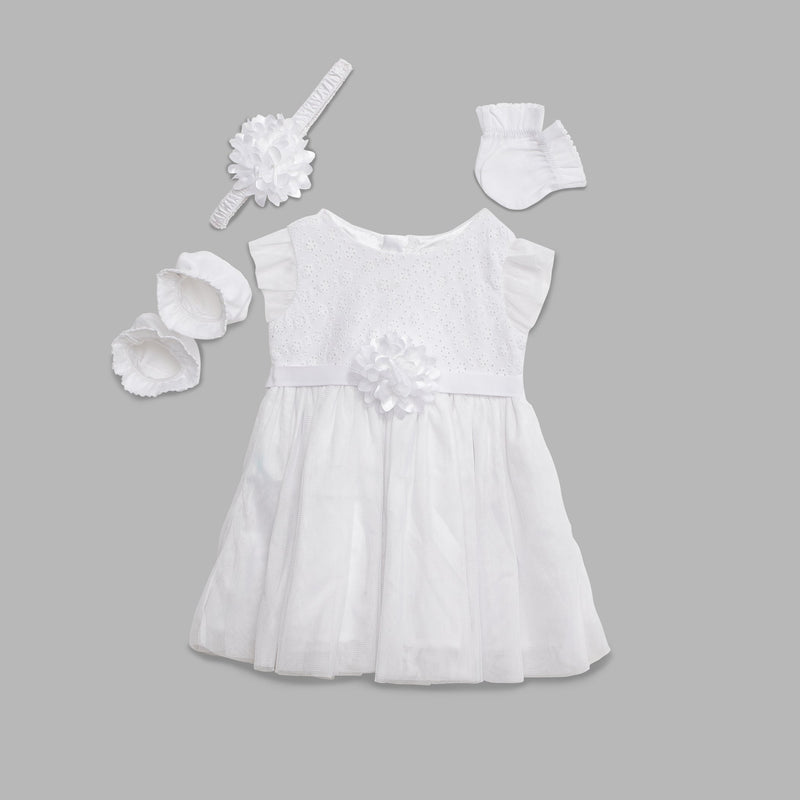 Baby Girls White Party Wear Set