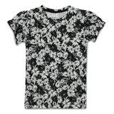 Kid Girls Round Neck Puff Sleeve Printed Top